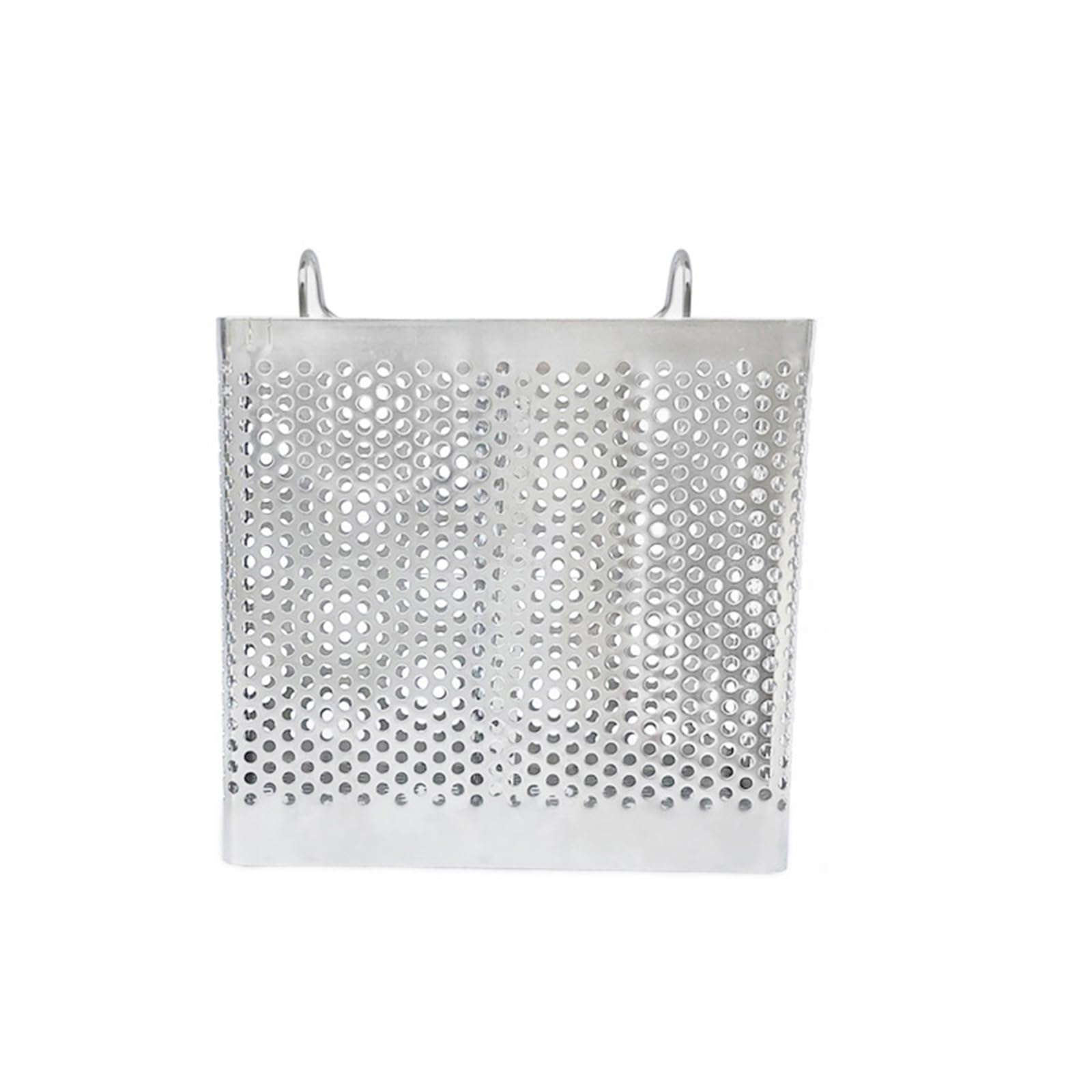 Stainless Steel Utensil Holder for Kitchen Counter, Drying Basket, Hanging Rectangular Utensil Holder with Hooks, Dishwasher Safe Flatware Drying Caddy for Dish Rack, Kitchen Sink & Countertop