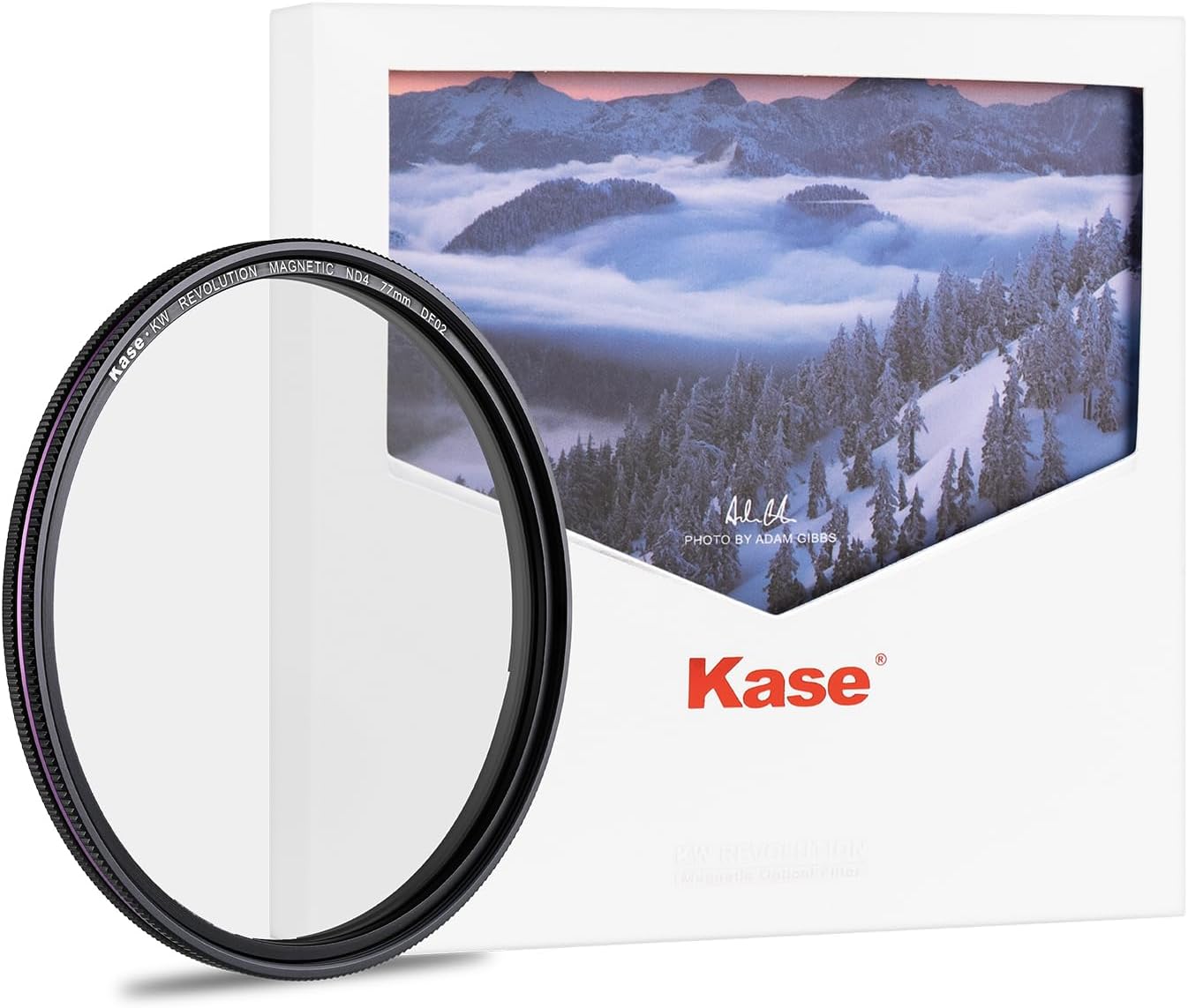 Kase KW Revolution Magnetic ND4 2 Stop Shockproof Tempered Optical Glass Filter(62mm)