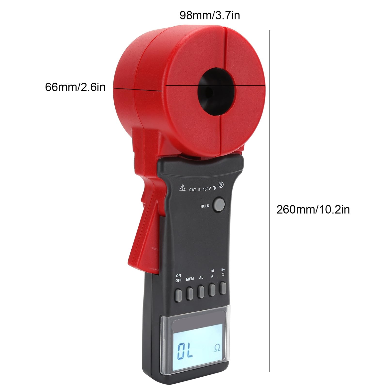 FTVOGUE Miernik Rezystancji Uziemienia Cęgowy ETCR2100C Plus 0,01 do 1200