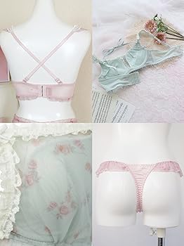 Amazon | 【LOVERAN】Rosy doll ノンワイヤーブラ ショーツ T