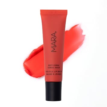 MARA Sea Silk Lip Balm Treatment Hydrating & Plumping Lip Balm with Algae, Moringa, Mango Butter & Watermelon Oil Nourishing Lip Moisturizer for Dry, Chapped Lips (Soft Coral, 0.5 oz / 15 ml)