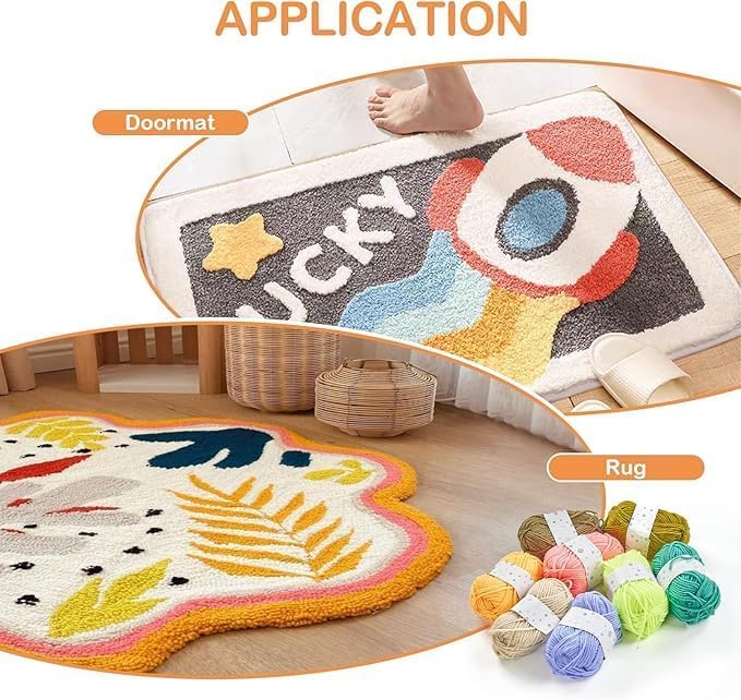 Image of BESGEER 42 Roll x25g Tufting Yarn Kit, Acrylic Carpet Yarn for Tufting and Rug Making