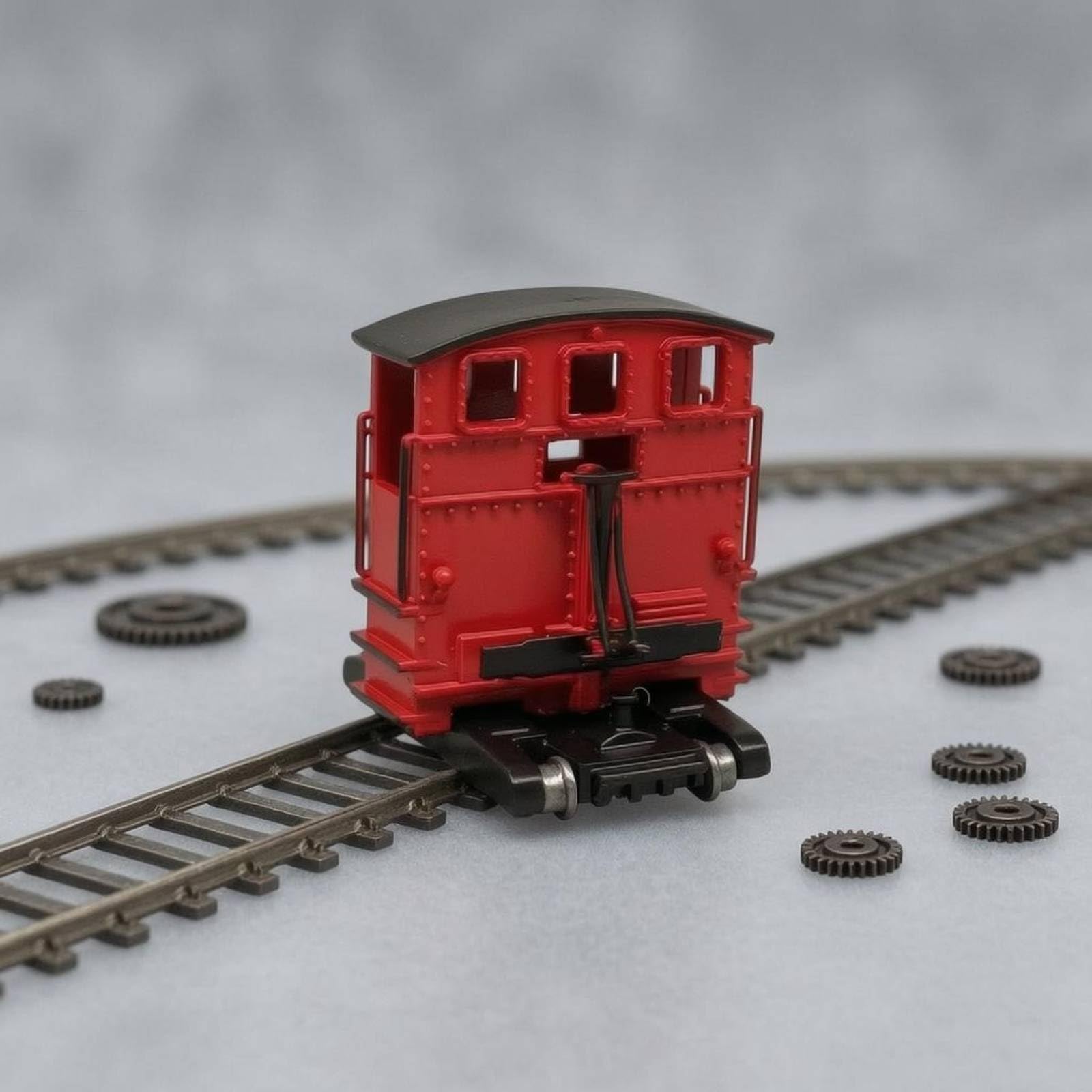 Locomotive Miniature Manœuvre Compact Modèle Réduit Locomotive Industriel Train Miniature Collection pour Modélistes Ferroviaires, Rouge