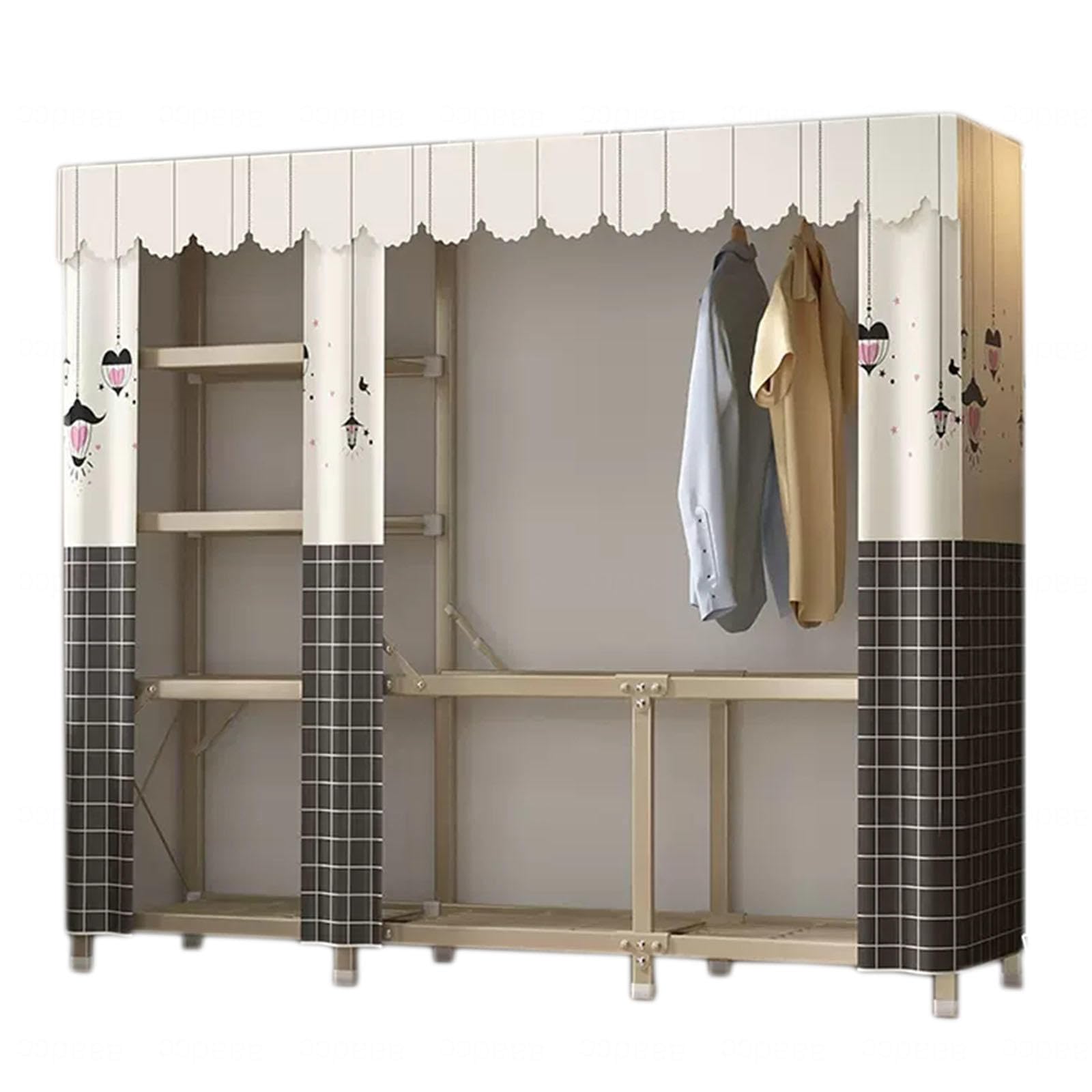 Placard pour chambre à coucher pliable en toile pour organiser les vêtements de saison
