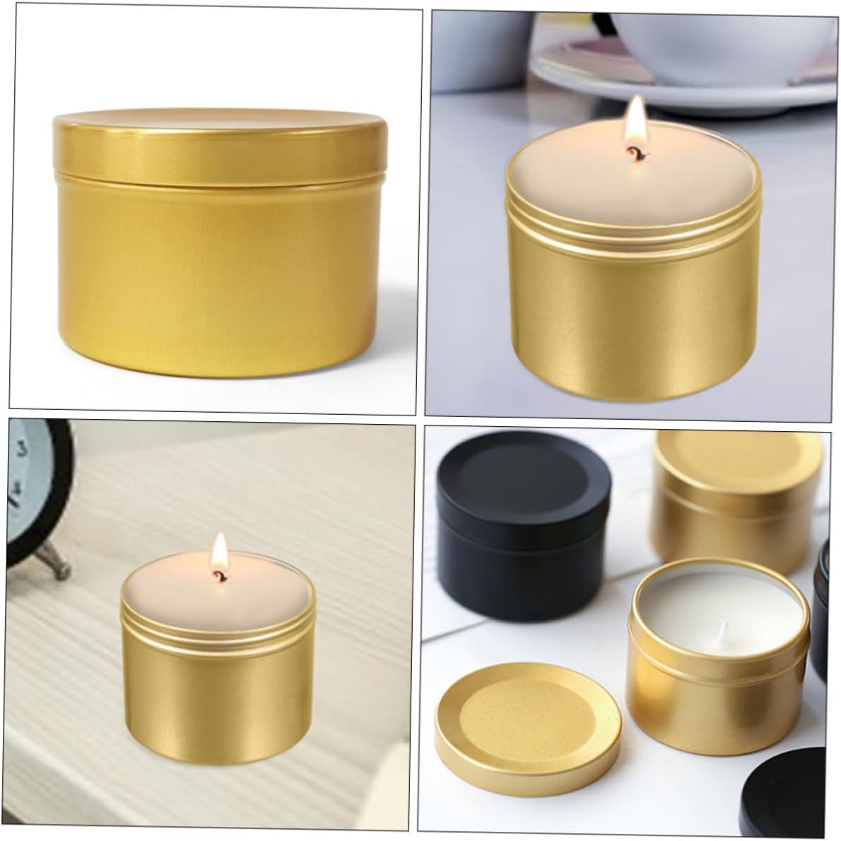 TEHAUX 20pcs Candle Containers for Scented Candles Empty Jars for Crafts for Home Decor Parties and Weddings