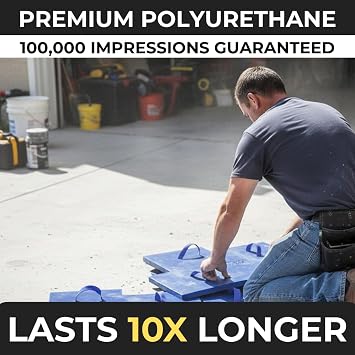 Grand Ashlar Slate Stone Concrete Stamps Mats 36 x 36- Made in USA | Durable Polyurethane, Rigid Form for Patios, Driveways, Walkways & DIY Projects SM 3400/3