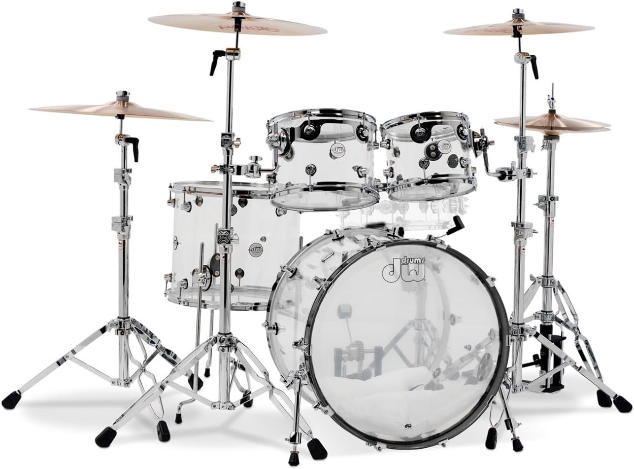 DW Design Series 4-piece Shell Pack - Clear Acrylic