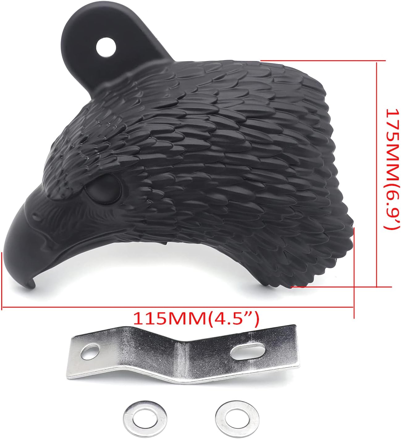 XKMT-Black Eagle head horn cover Compatible With 1992 and up with side mount"cowbell" and all V-rod's [B0116N06MQ]