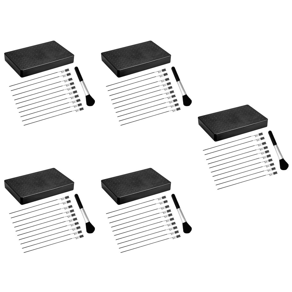 Operitacx 5 Set Supporto Per La Pittura Di Modelli Kit Cabina Di Verniciatura a Spruzzo Clip Per Colorare Il Modello Strumento Di Modellazione Clip Da Colorare Fai Da Te Black Plastica