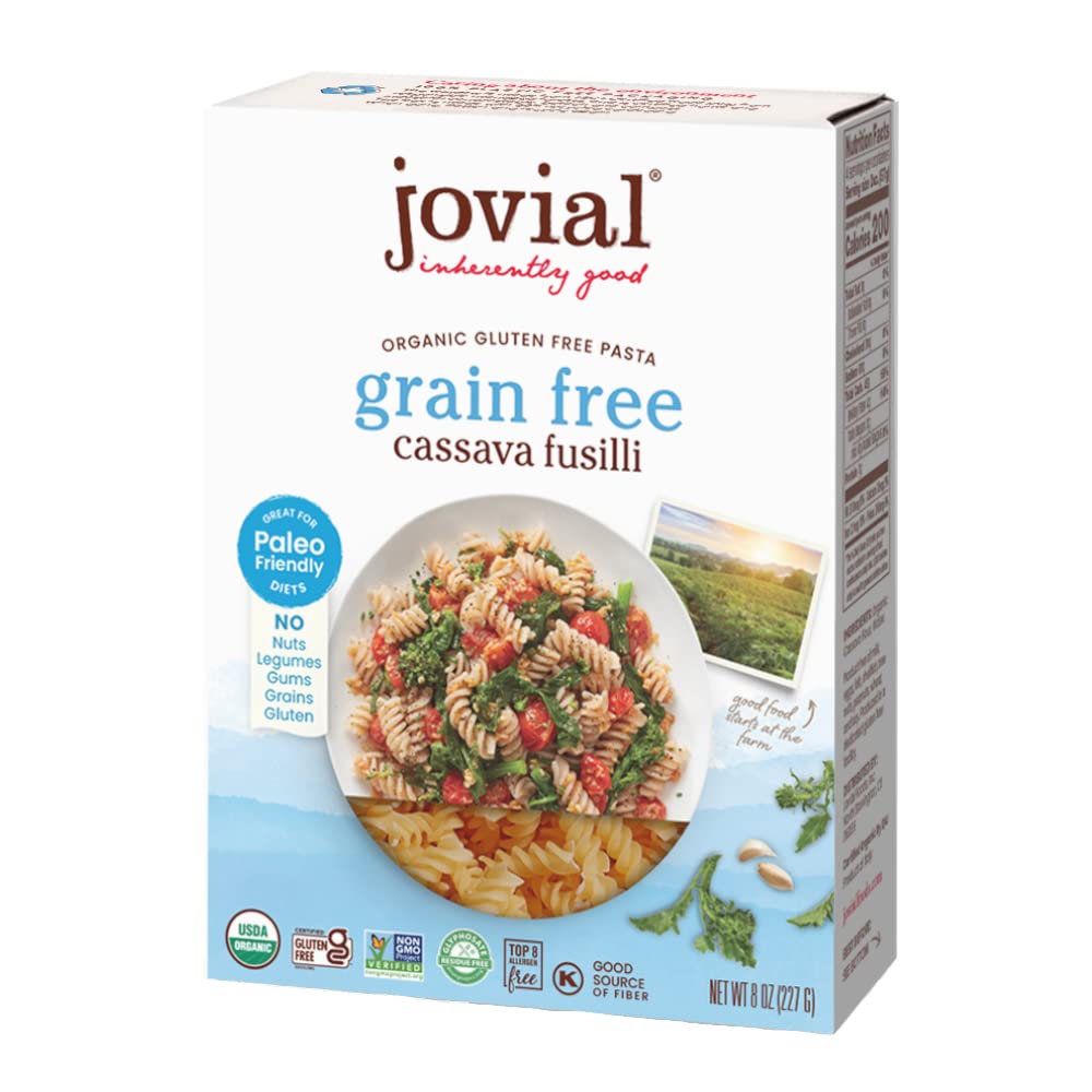 Jovial GrainFree Cassava Fusilli Cassava Pasta Paleo Pasta GrainFree