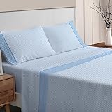 Rufino Díaz Juego Sábanas Franela Invierno Eva - Azul, 135 cm