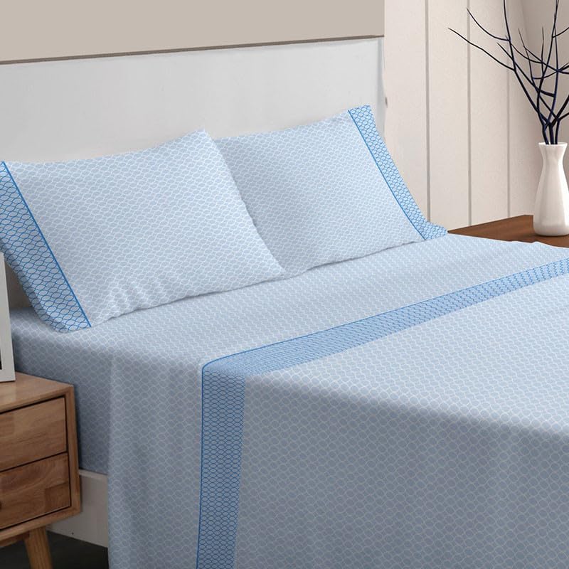 Rufino Díaz Juego Sábanas Franela Invierno Eva - Azul, 150 cm