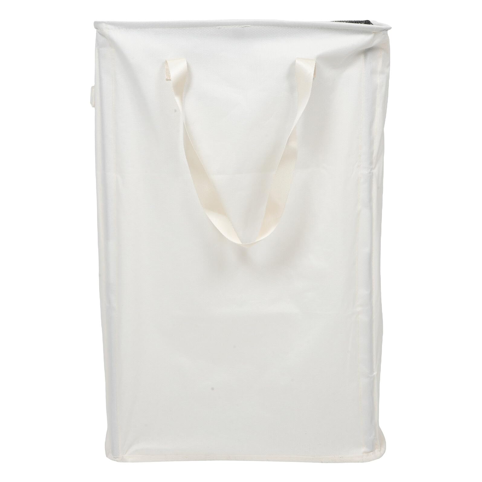 Panier à linge pliable en tissu beige, corbeille à linge compacte peu encombrante