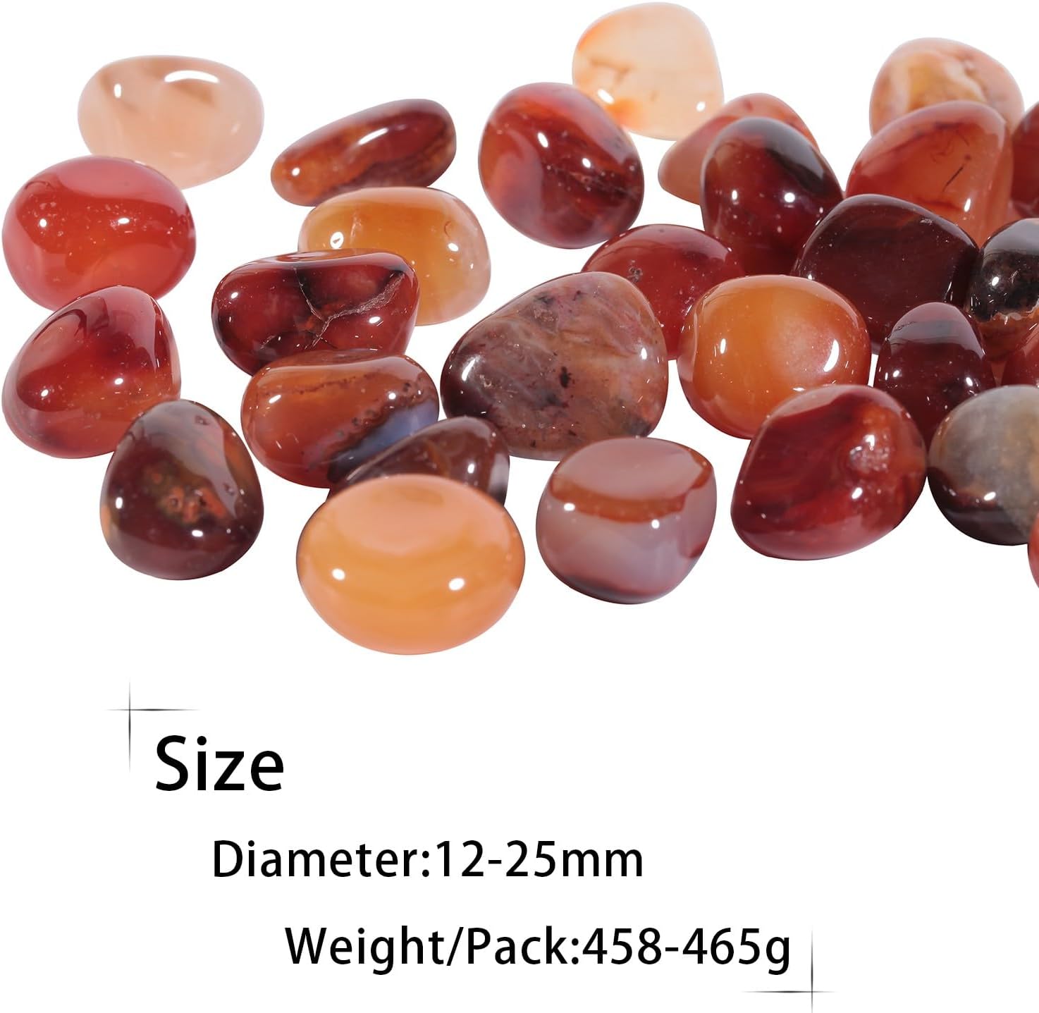 1Pound Natural Tumbled Crystal Stone for Vase Fillers, Decorative Stones for Home Office, Agate