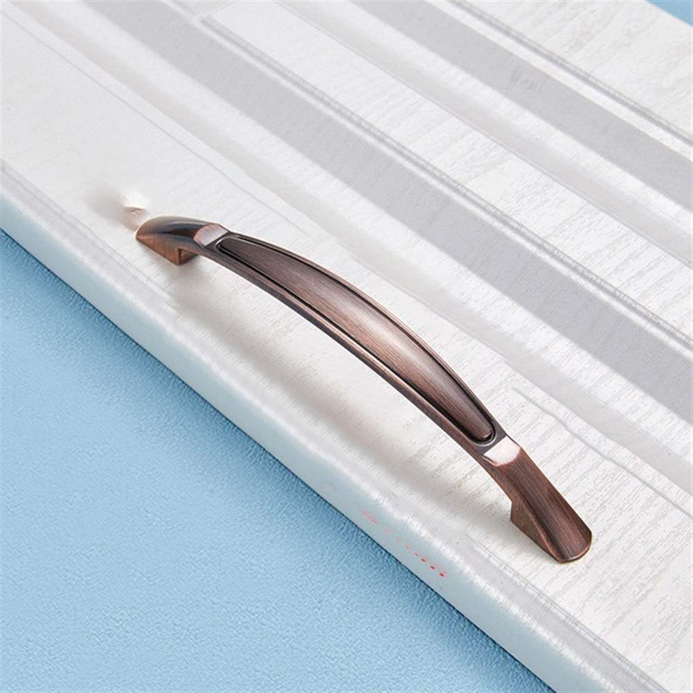 Geeyu Pull Cabinet Handle, Silver Cupboard Door Wardrobe Pulls, Vintage Bronze Handles, Kitchen Cabinet Handles, Solid Drawer Knobs,Furniture Handle, Cabinet Hardware (Color : Silver 128mm)