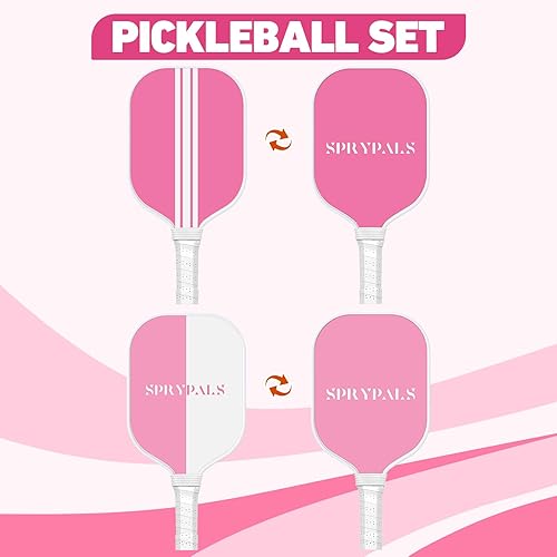 Miniatura 5 de Juego de palas de pickleball aprobadas por USAPA, con superficie de fibra de vidrio, juego de 24 con 4 bolas de pickleball, 24 toallas de