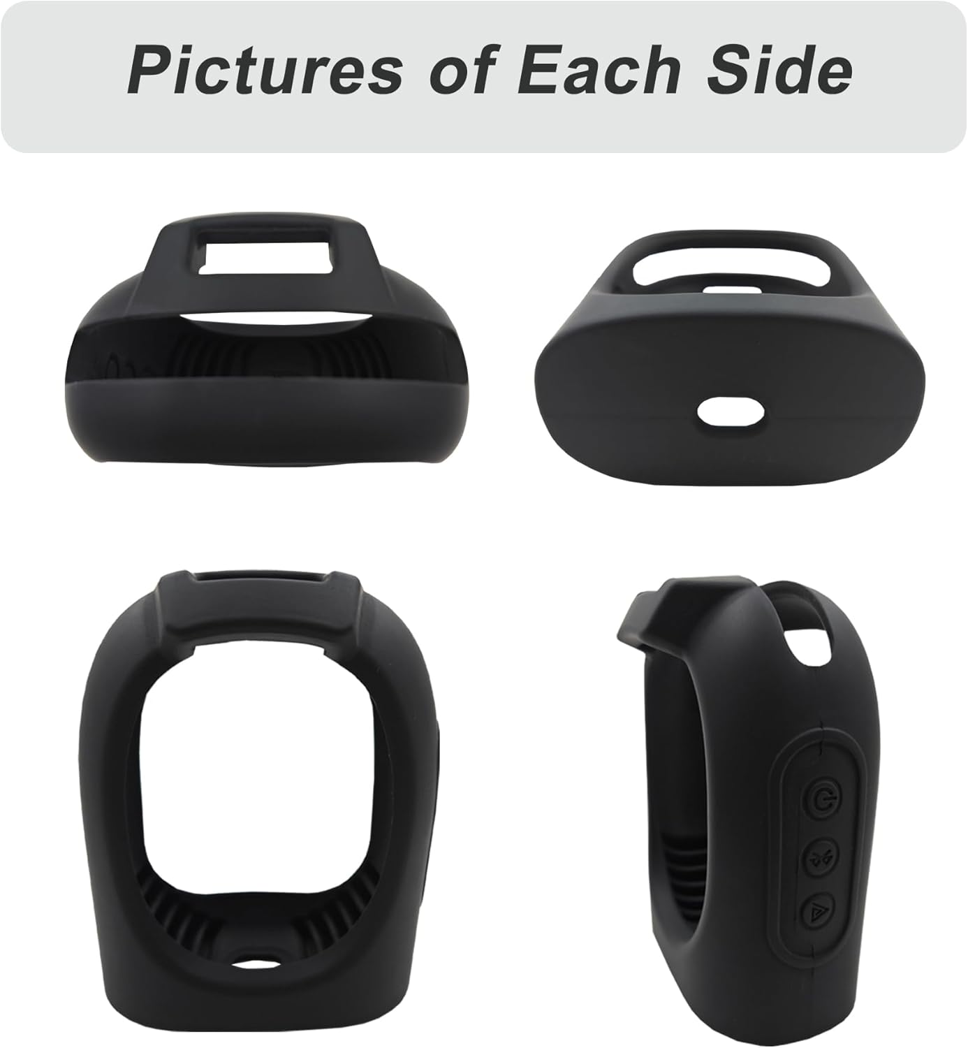 Silicone Cover for JBL Clip 5 Bluetooth Speaker, Protective Case (Black) - Image 3