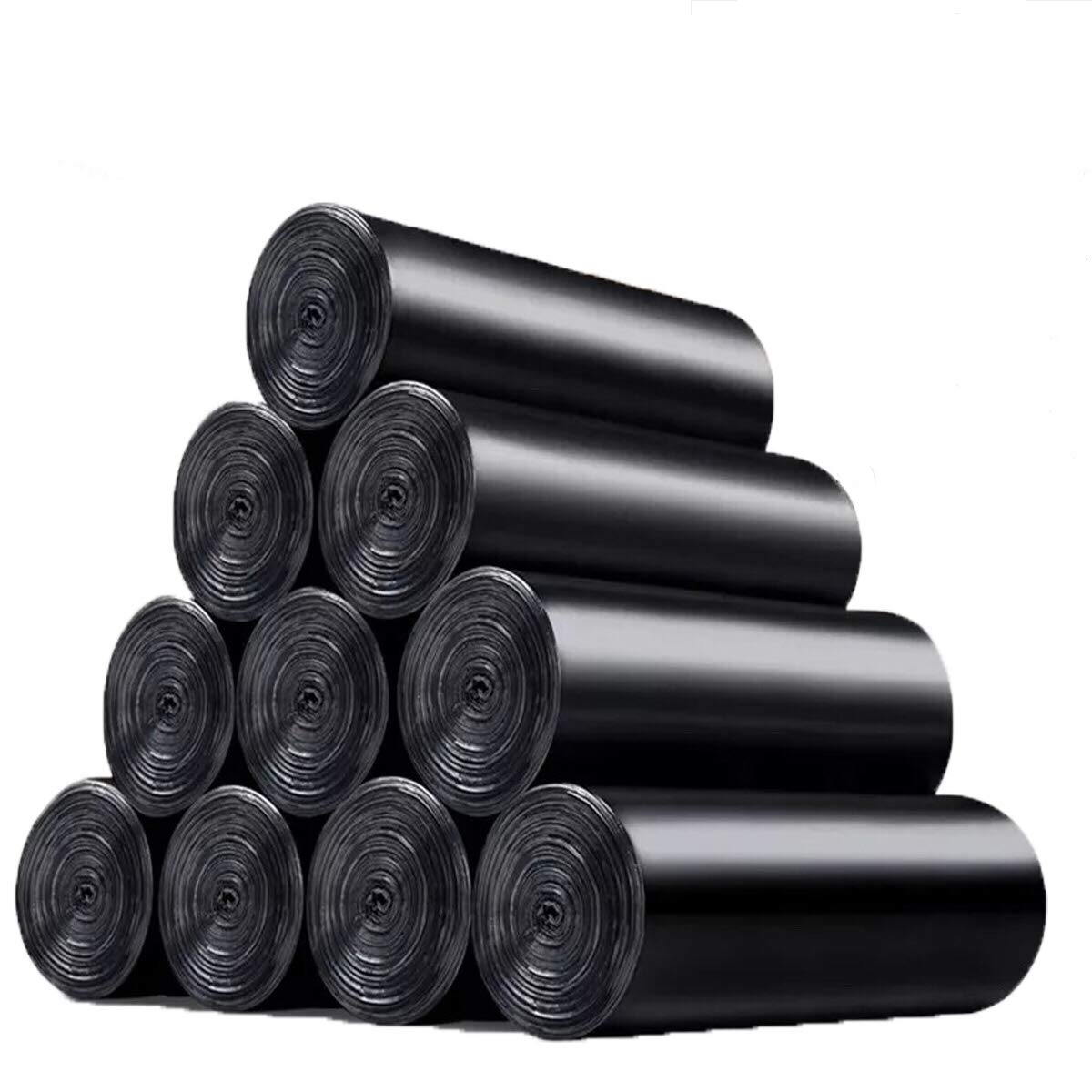 Taide Black Garbage Bags,5 Rolls Trash Bags 50 * 60Cm Strong Bin Bags Unscented Rubbish Bags 100 Pcs