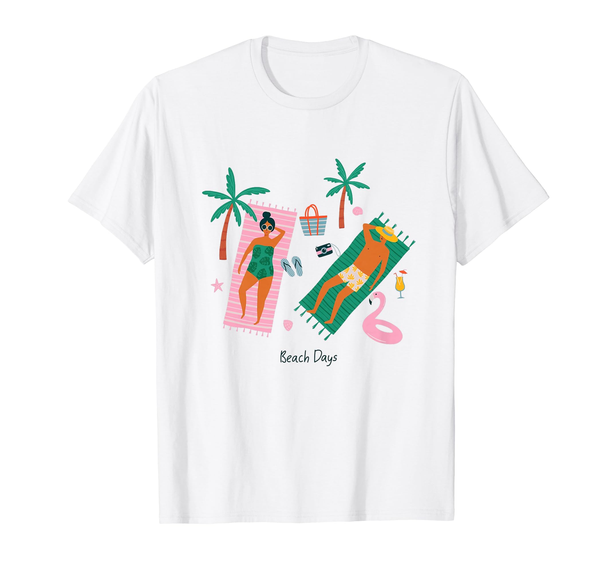 Beach days vipe summer retro sunset, palm trees Beach days T-Shirt