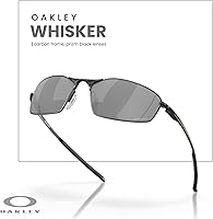 Vista 5 de Oakley Whisker OO4141 - Lentes de sol ovalados para hombre + correa de accesorio + paquete con kit de cuidado iWear de diseñador