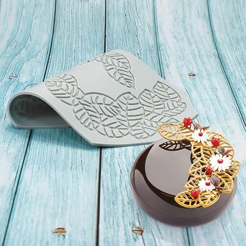 Miniatura 6 de Moldes de silicona de hojas huecas, moldes de chocolate con forma de corazón, geometría, molde de silicona 3D, molde de hojas de caramelo de