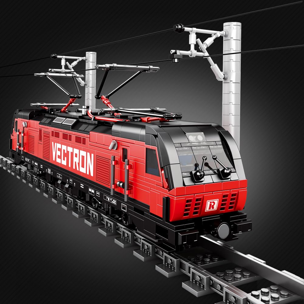 Reobrix 66019 Train Klemmbausteine Technik, MOC Urban Technology Elektro-Personenzug-Baustein-Set, 1889 Teile, tolles Zug Spielzeug-Geschenk für Erwachsene und Jugendliche