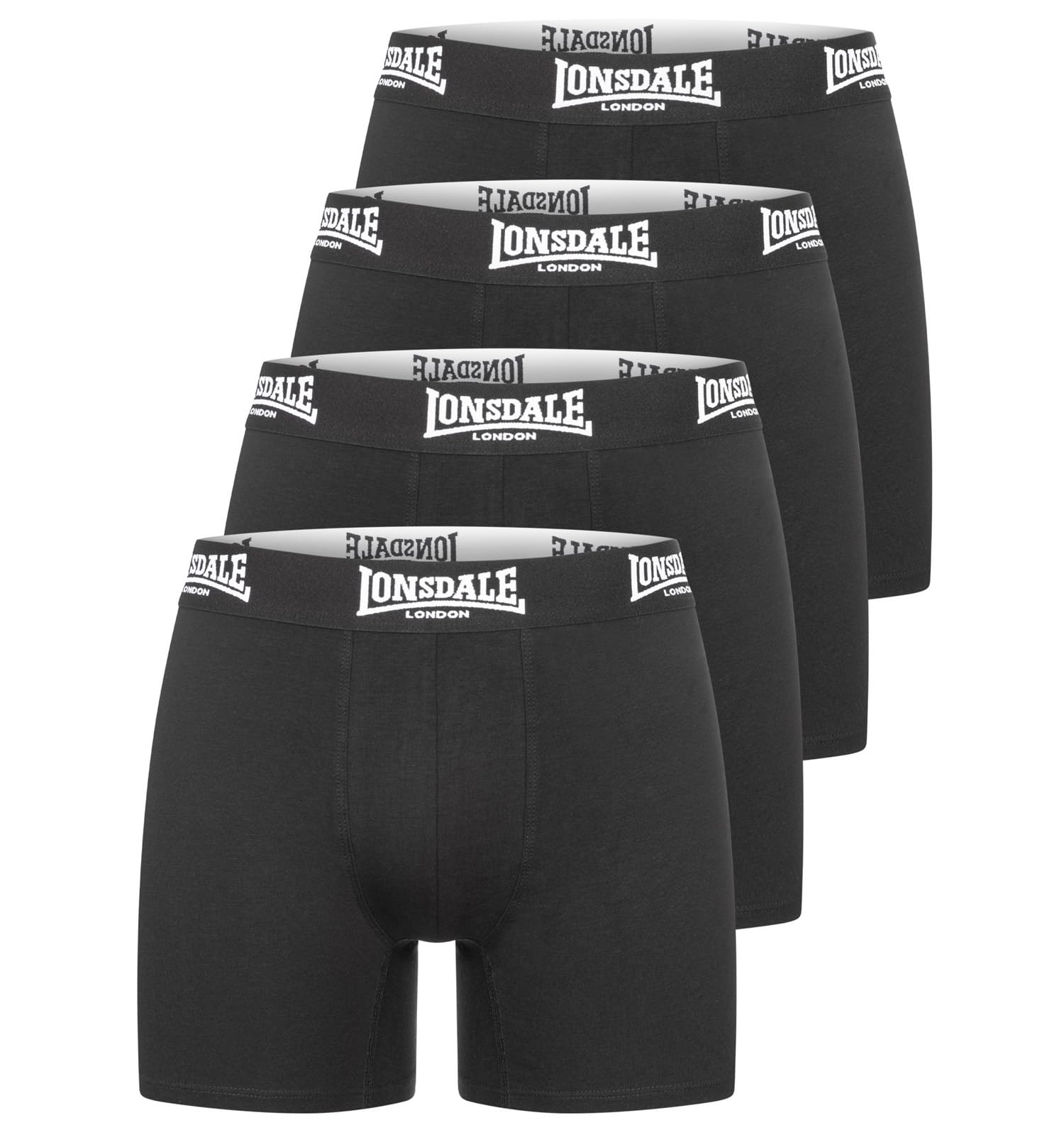 Lonsdale Men's West Challow Boxer Shorts, black, M