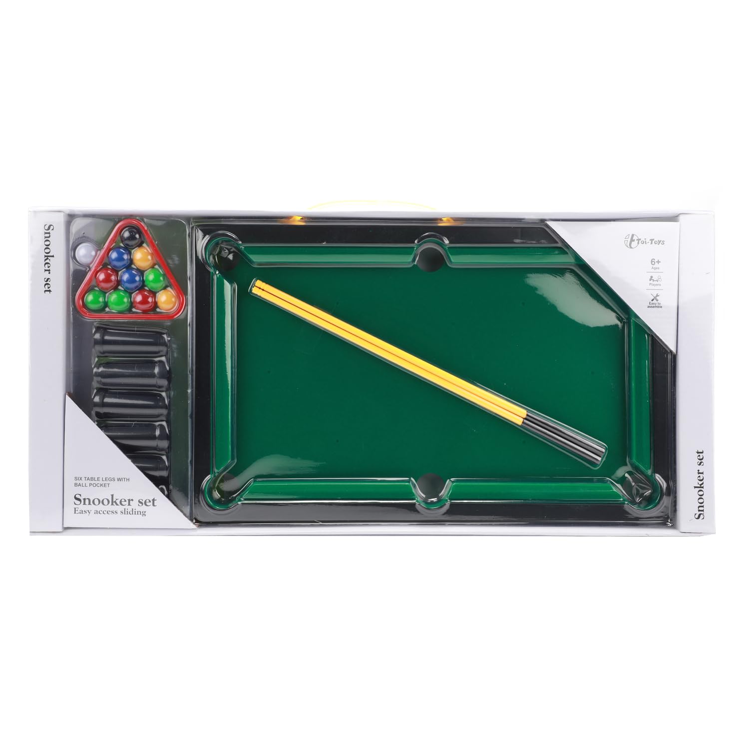 Toi-Toys Mini bilard Snooker gra z kijami i piłkami