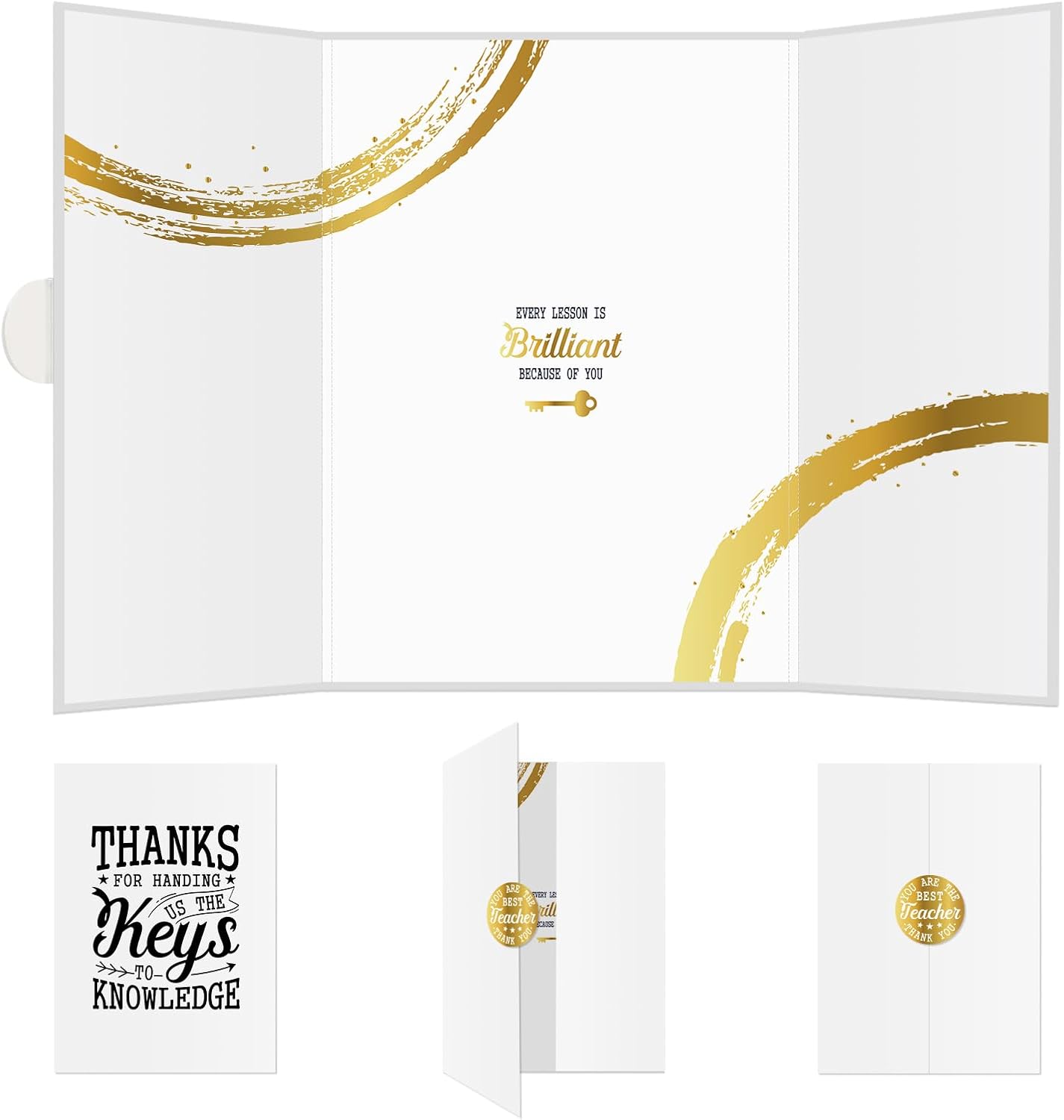 D24TIME Giant Teacher Appreciation Card - You Are the Best Teacher Guest Book for Professors 2025 Graduation Signature Book for College High School Educators