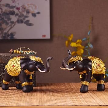 Thai-Style Fortune Elephant Home Decoration Crafts Ornaments Living Room Decoration Office Ornaments Feng Shui Ornaments Style C