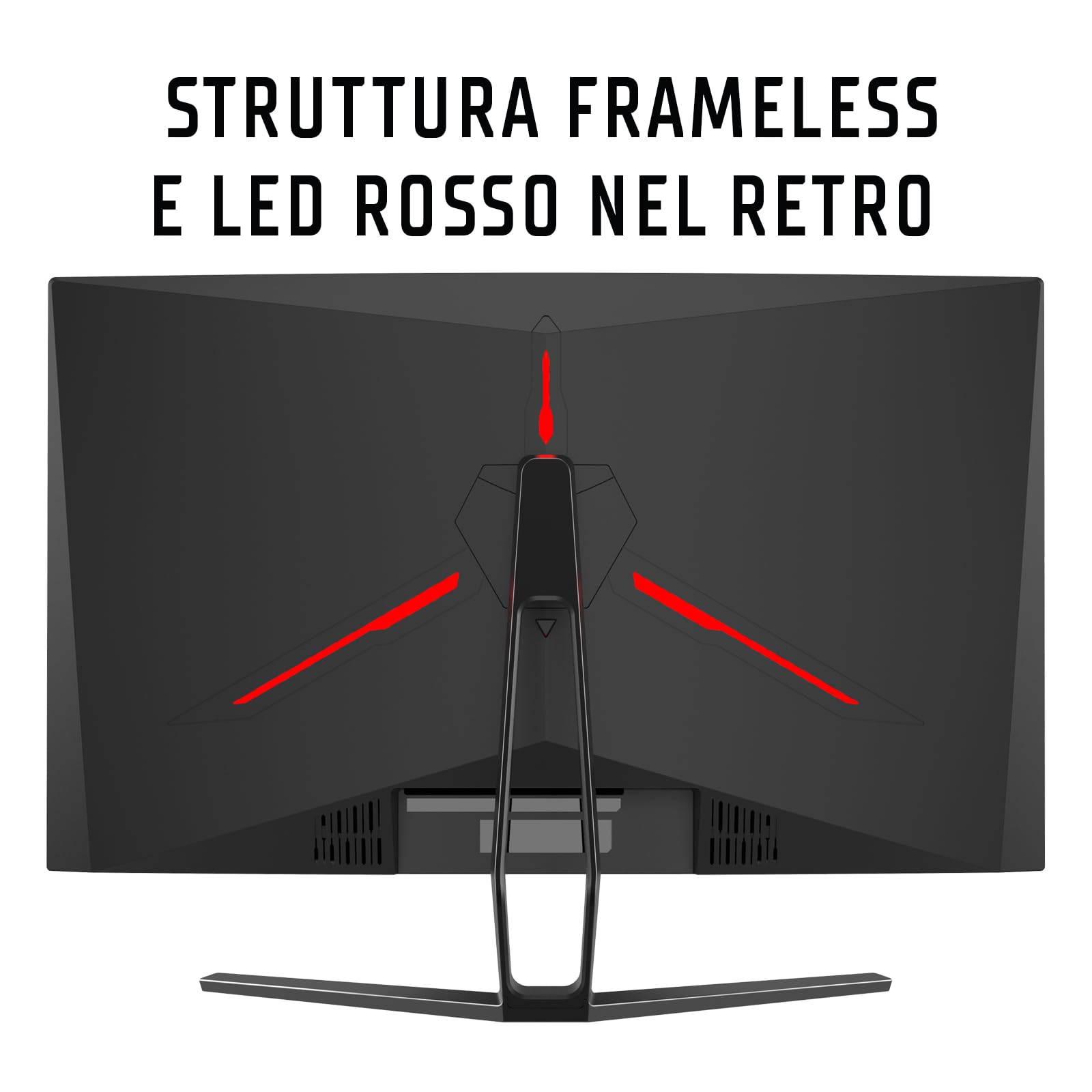 Itek monitor GGC - 27" Curvo, 2560x1440 WQHD, HDR400, Pannello VA da 165 Hz, Risposta 1 ms, FreeSync, G-Sync, Adaptive Sync, 2xHDMI, 2x Display Port, Flicker Free