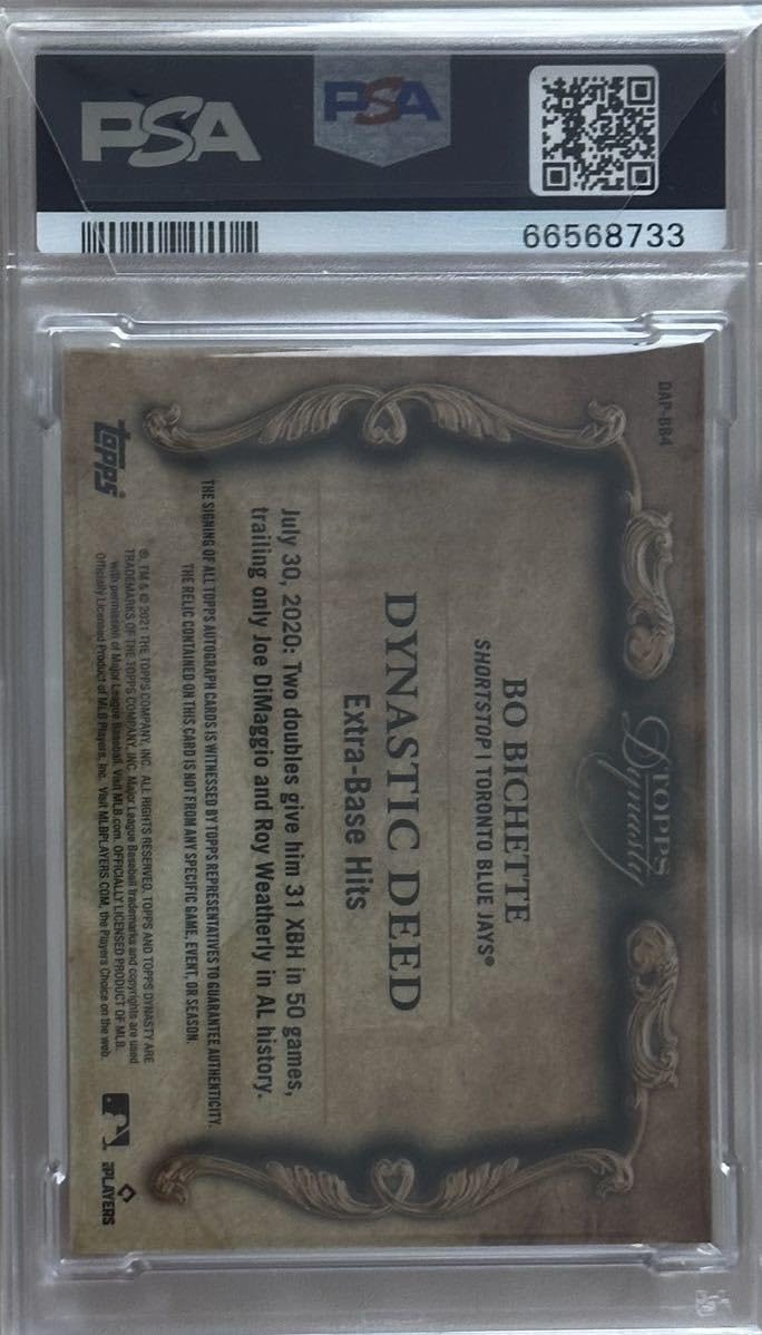 Amazon.co.jp: PSA9 2021 Topps Dynasty BO BICHETTE Auto Amazon.co.jp: PSA9 2021 Topps Dynasty BO BICHETTE Auto