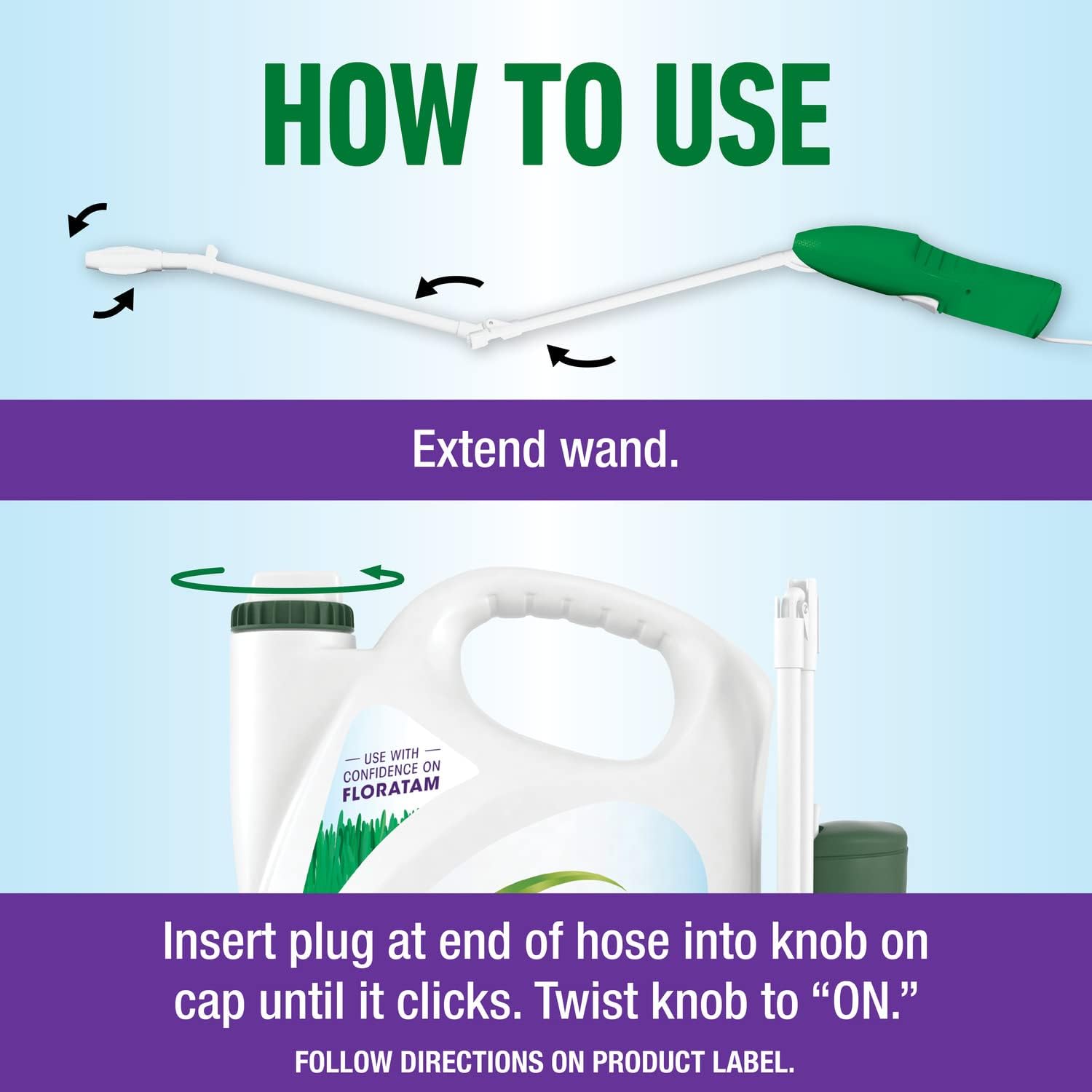 Roundup for Lawns₄ Ready-to-Use (Southern) - All-in-One Weed Killer for Lawns, Extended Reach Wand, 1 gal.