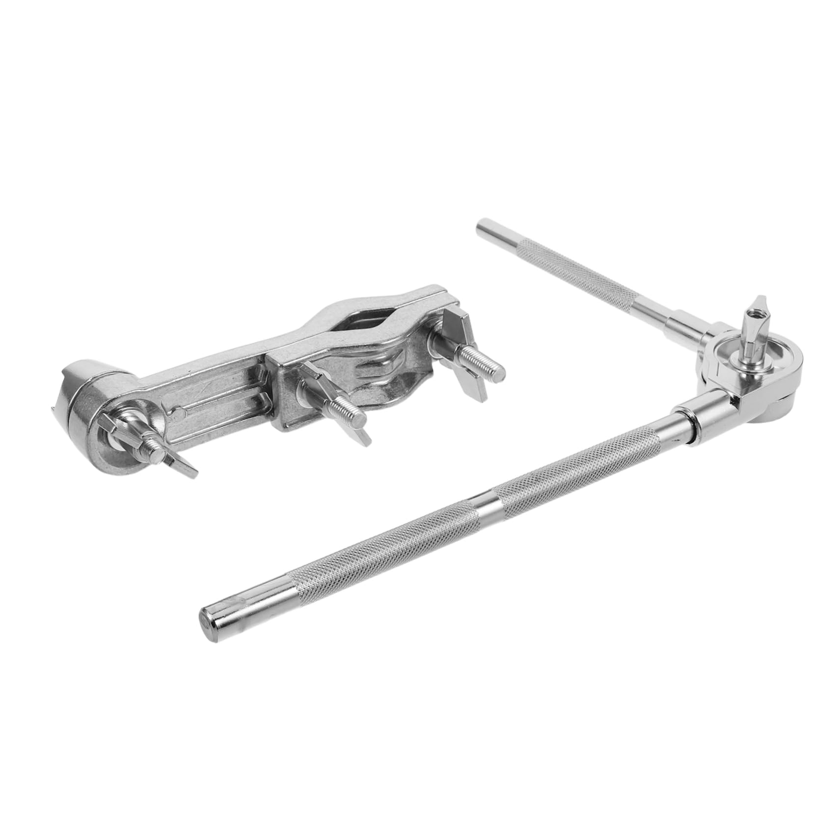 Supporto per Cowbell da Batteria con Morsetto Compatto e Asta Corta Staffa Estensibile Robusta per Hardware Drum Kit Montaggio Stabile per Performance Live e