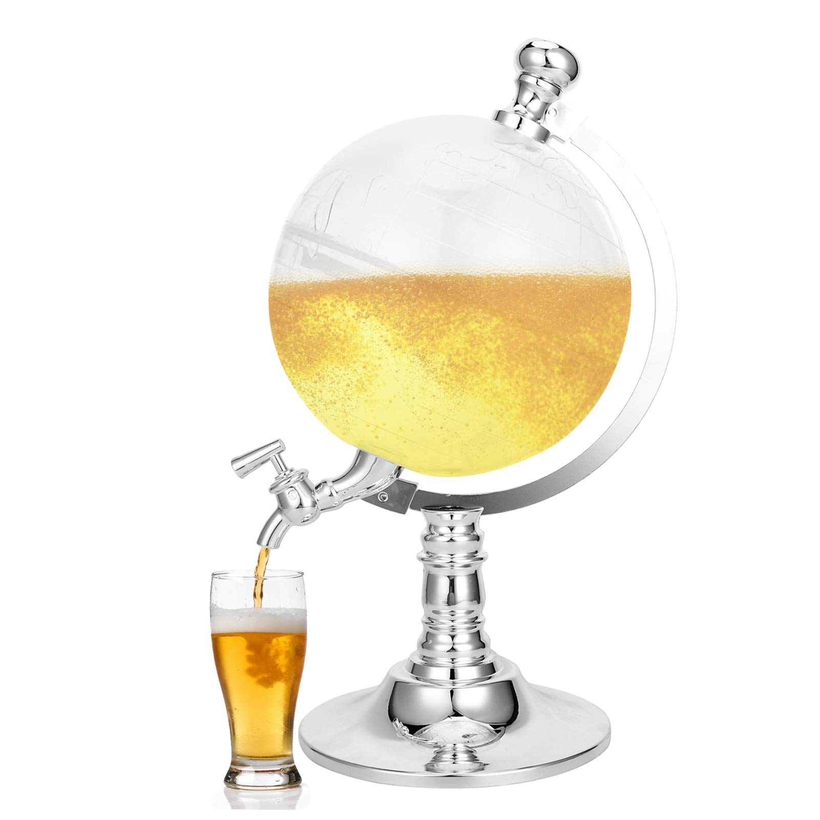 Distributeur de boissons à la bière pression, verseur de boissons alcoolisées en forme de terre de 3,5 L Décoration de la pompe à bière à la maison pour Bar Club Party