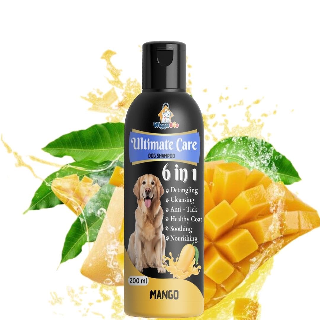 See full amazon price history chart for WiggleBoo 6-in-1 Ultimate Care Dog Shampoo for Detangling, Cleansing, Anti-Tick, Healthy Coat, Soothing & Nourishing | Dog & Puppy-Friendly | Made in India | Bath Time Bliss| Mango Fragrance (200ml) WiggleBoo 6-in-1 Ultimate Care Dog Shampoo for Detangling, Cleansing, Anti-Tick, Healthy Coat, Soothing & Nourishing | Dog & Puppy-Friendly | Made in India | Bath Time Bliss| Mango Fragrance (200ml) (B0CHF83XG2) Amazon Price History, Amazon Price Tracker