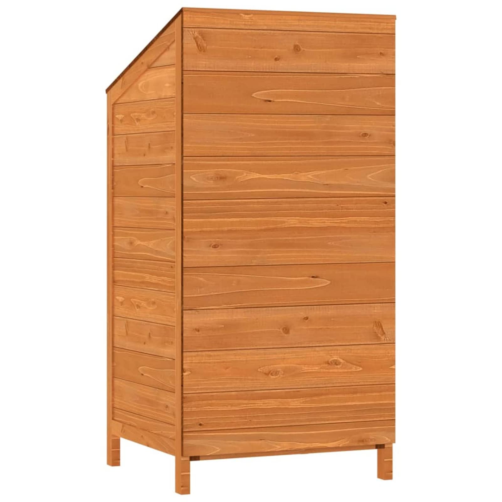 Cobertizo de almacenamiento de madera para exteriores, armario de herramientas marrón, 55 x 52 x 112 cm, organizador duradero para herramientas y equipos, perfecto para el mantenimiento del jardín