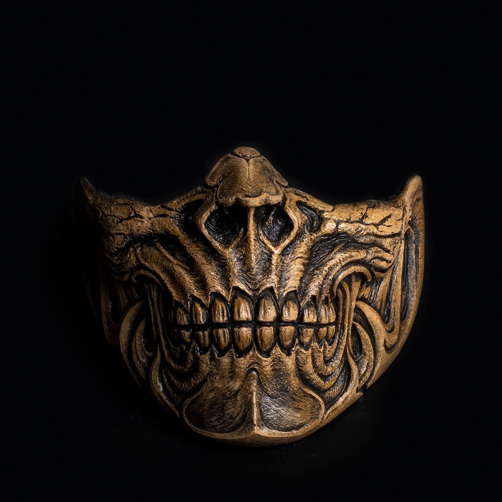 Motorcycle Samurai Skull Airsoft Mask Paintball Gun Halloween Costume Cosplay Steampunk Cyberpunk KKD D581