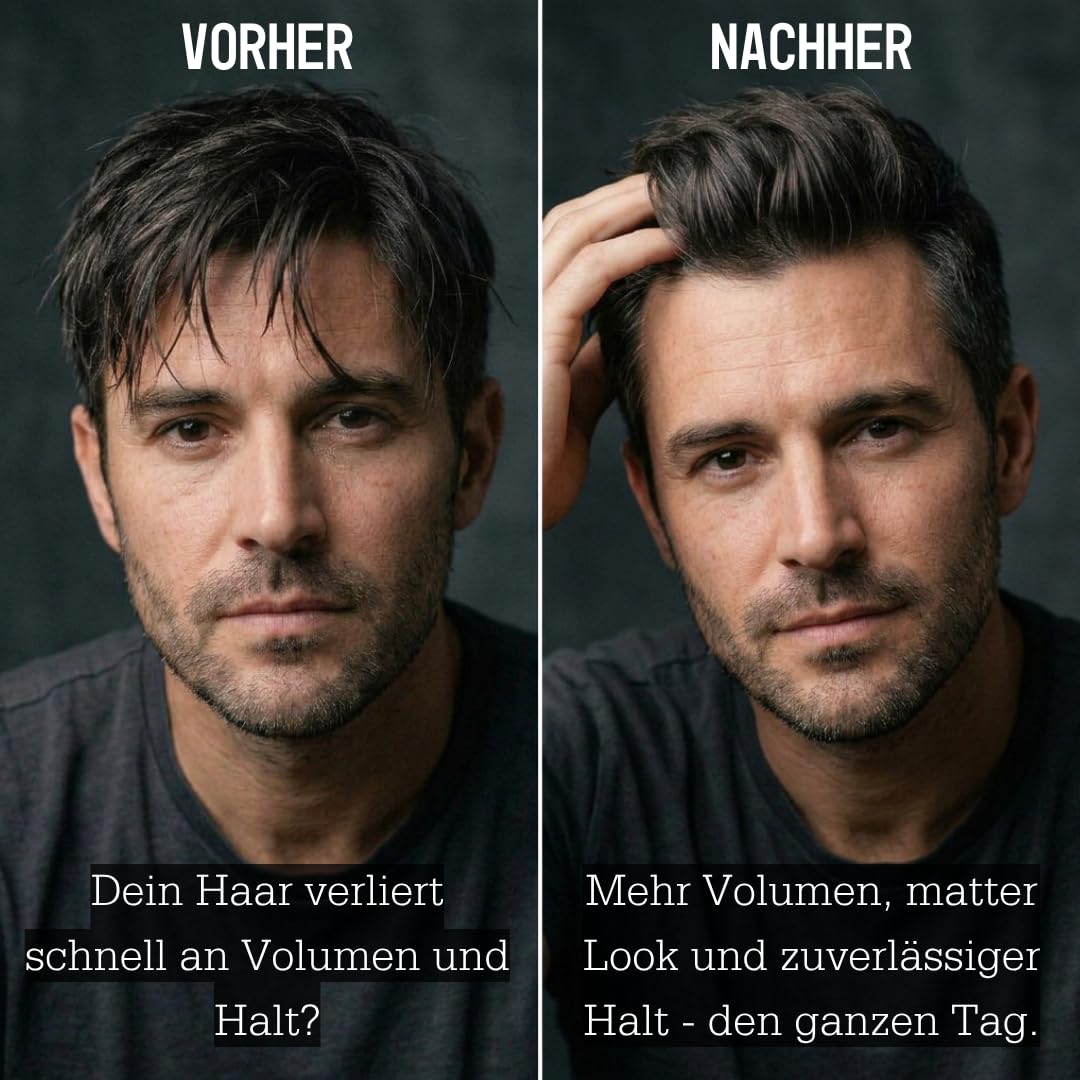 Don Quiff Matte Paste – Matte Pomade & Hair Clay mit starkem Halt – 100 ml Salon-Qualität – Bienenwachs-Formel, flexibel remodellierbar, nicht fettend – Premium Haarwachs Made in Germany