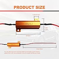 Vista 2 de 4 resistencias de carga de 50 W y 6 ohmios, arregla bombilla LED rápido Hyper Flash, código de error de parpadeo de señal de giro, adaptador
