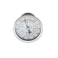Vista 4 de Termómetro bimetálico de acero inoxidable, vástago de 1.5 "Tri-clamp 4", dial de 3", 0 a 200 grados F