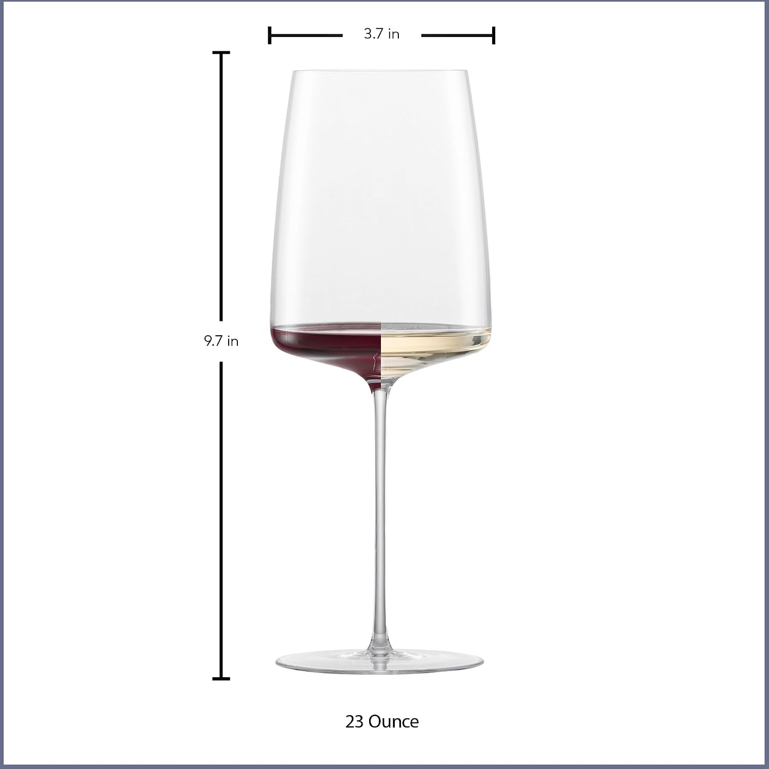 ZWIESEL GLAS Simplify Bordeaux Wine Glass (Set of 2), Hand-Blown Wine Glasses for White and Red WIne, High-Quality Tritan Crystal Glasses (19 Ounce)