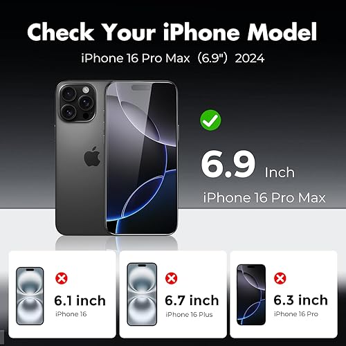 Miniatura 8 de UNBREAKcable Paquete de 3 protectores de pantalla para iPhone 16 Pro Max, vidrio templado doble inastillable marco de fácil instalación dureza 9H