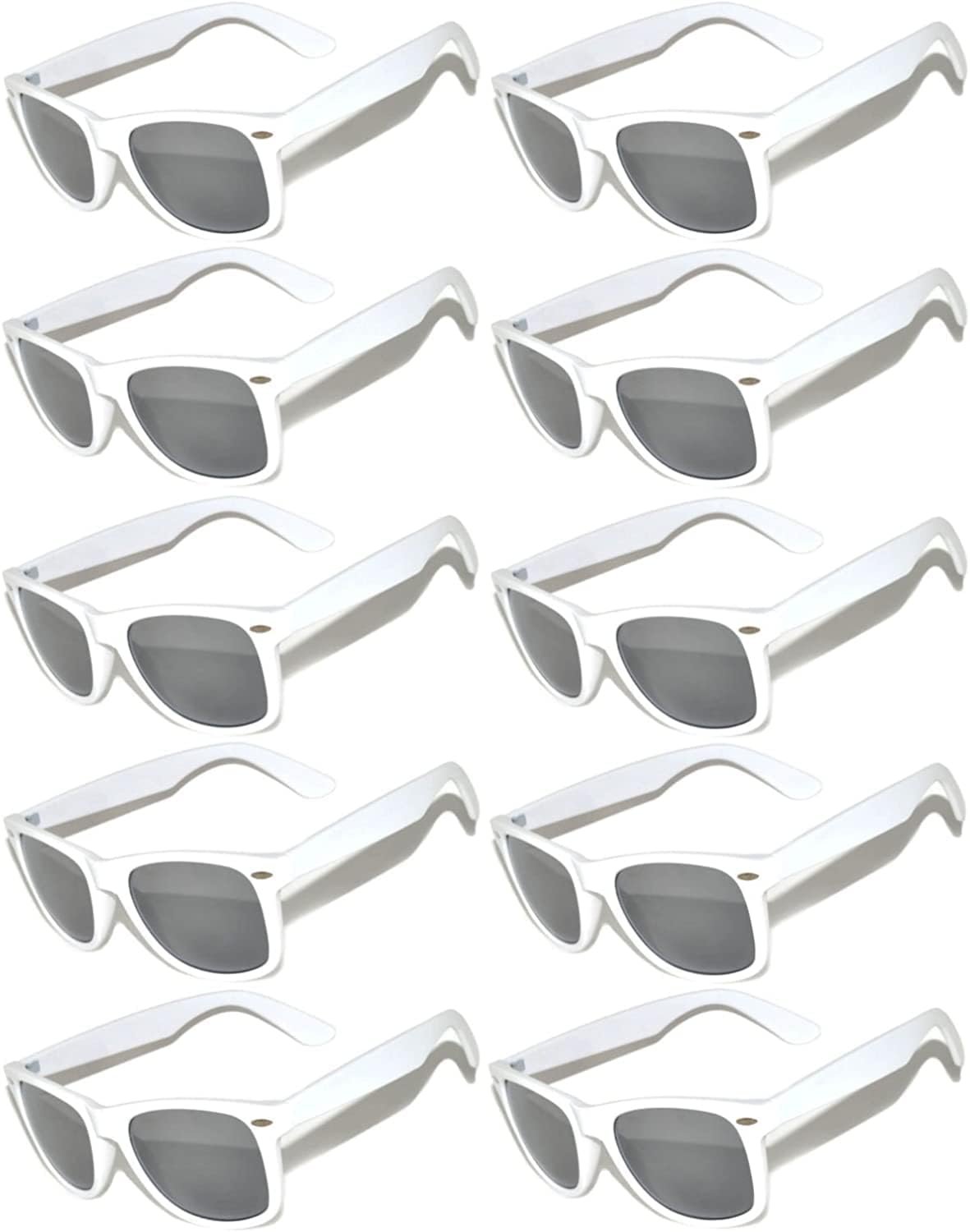 OWL Retro Vintage Mirrored Lens Sunglasses Matte Frame 10 Pack in Multiple Colors