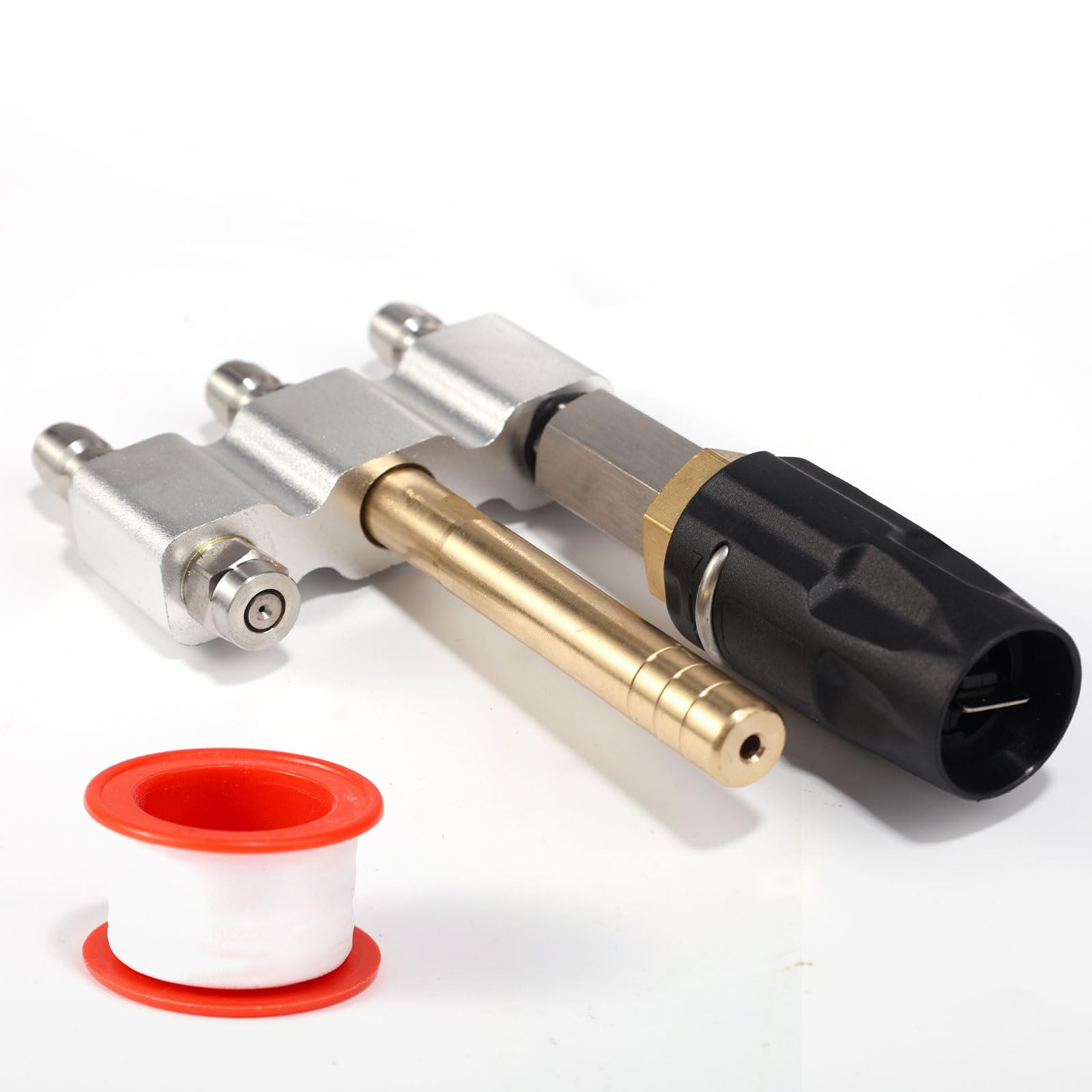 Ugello a Torsione M5 3 in 1, Idropulitrice Regolabile Acciaio Inossidabile 3-7 GPM Ugello per Lavaggio Delicato con 1/4'' Attacco Rapido per Lavaggio Veicoli Giardino