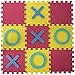 Hey! Play! Giant Classic Tic Tac Toe Game – Oversized Interlocking Coloful EVA Foam Squares with Jumbo X and O Pieces for Indoor and Outdoor Play (80-3344)