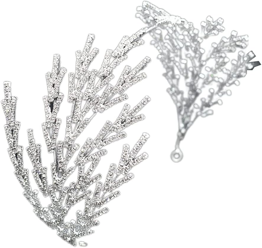 クリスタルウェディングクラウンジルコン花嫁ヘッドバンドウェディングヘッドピース、女性用ティアラパーティーヘアブライダルヘッドウェア花