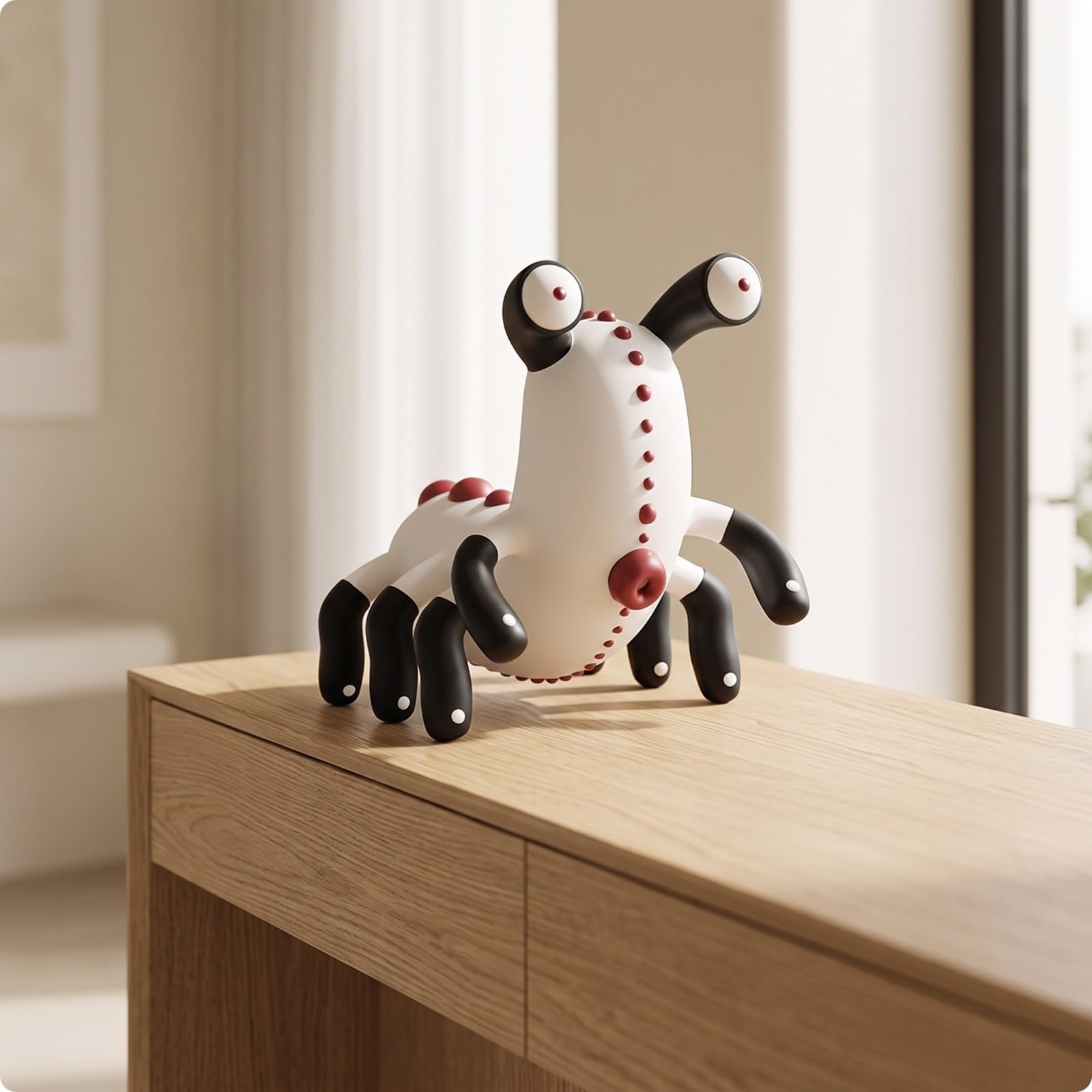 B Baosity Escultura Animal Pintado a Mano | Artística, coración, para Mesa, Estantería, Escritorio, Estilo D