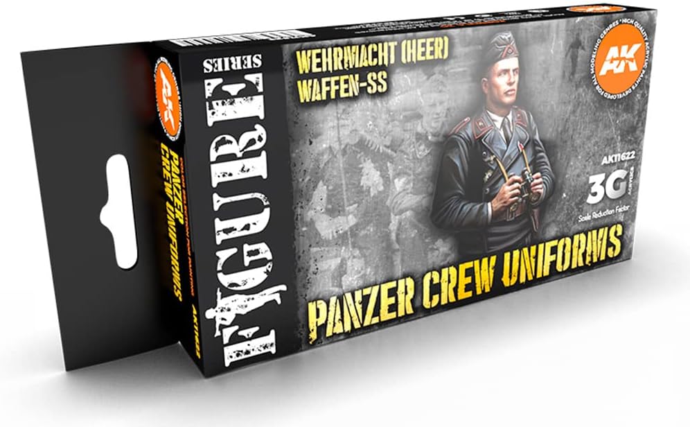 AK Interactive 3G Panzer Crew Black Uniforms Set - Plastic Modelling Paints & Accessories, Item # AK-11622