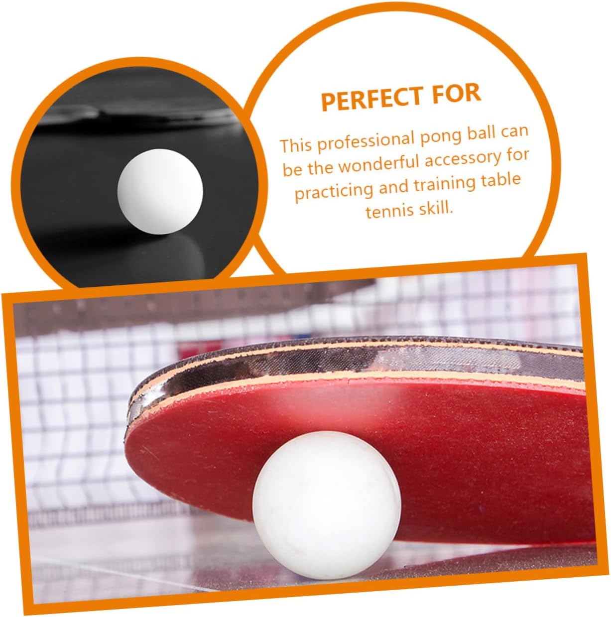 POPETPOP Table Pong Plain Bulk Practice Picker Abs White